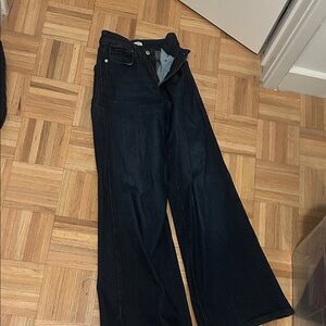 Women's Black Wide-Leg Jeans